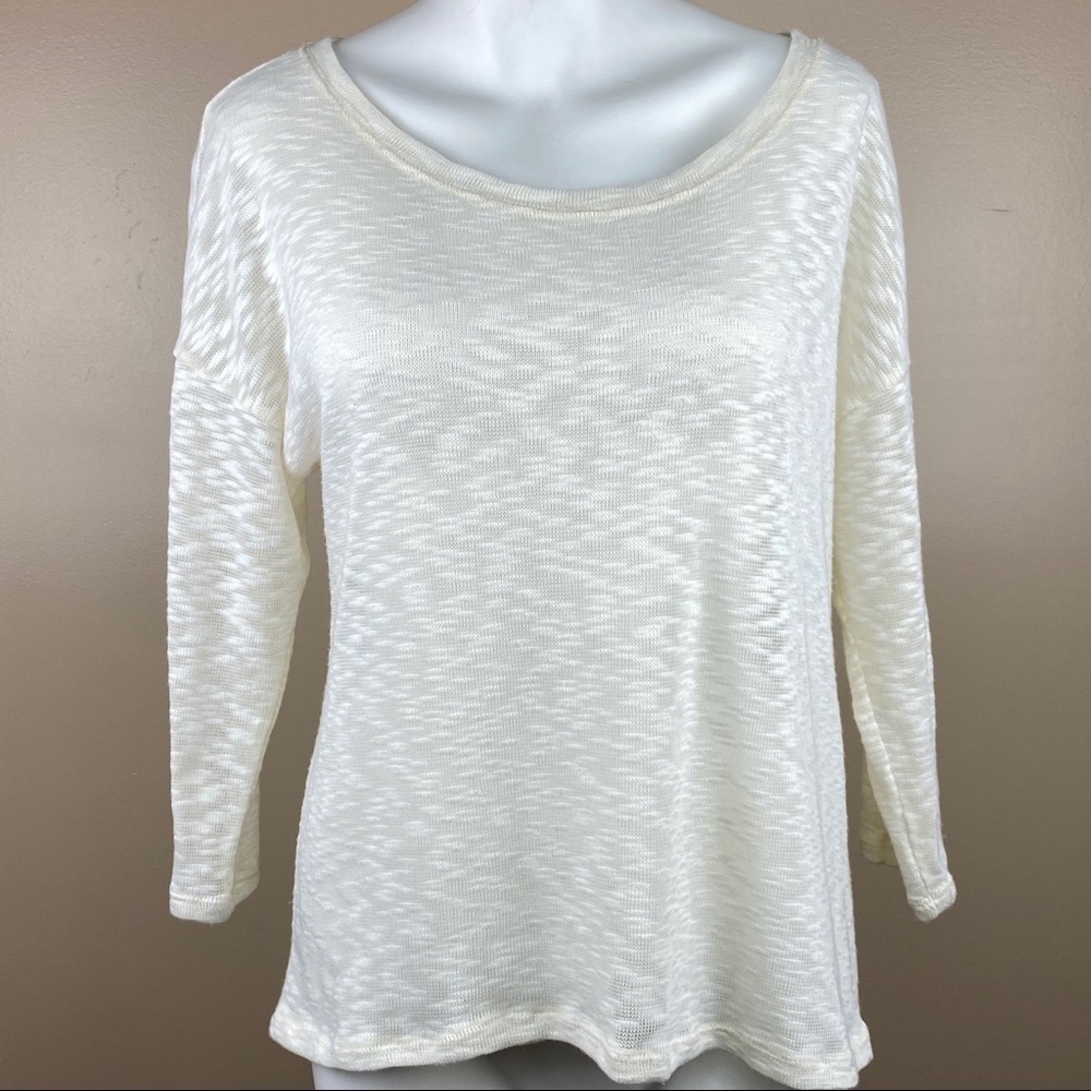 Love & Let Love Knit Burnout Top with Lace Back